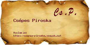 Csépes Piroska névjegykártya