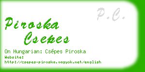 piroska csepes business card